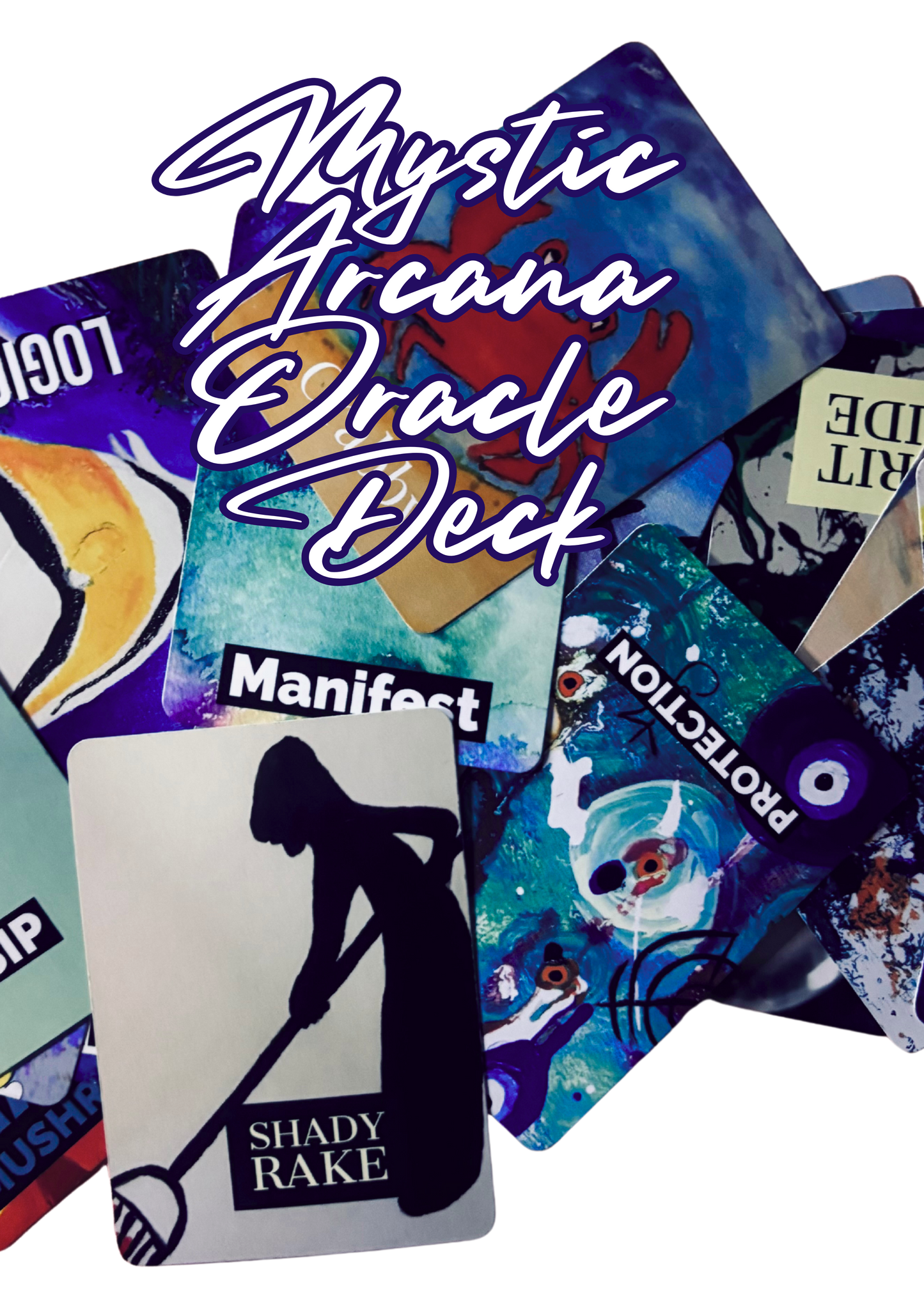 Mystic Arcana Oracle Cards – Abstract Art & Bold Phrases by MagicMeda (18+)